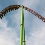 People enjoying a thrilling ride at the famous tourist attraction of Maharashtra.