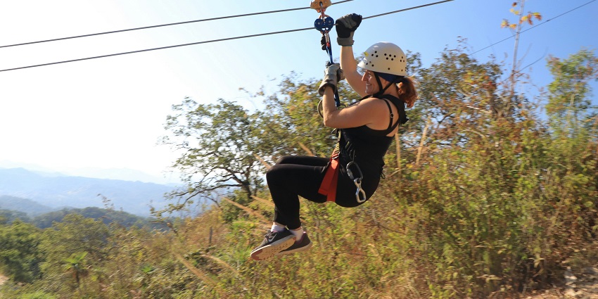 Have a fun-filled zip-lining experience at Bheemeshwari with your friends and family.