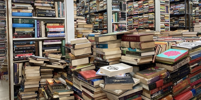 Various genres of books are found at the stores, a shopping place in Pune