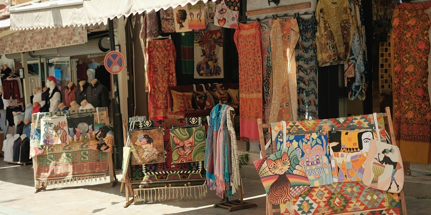 A glimpse of colourful clothes being displayed at the Pramanik in Maharashtra.
