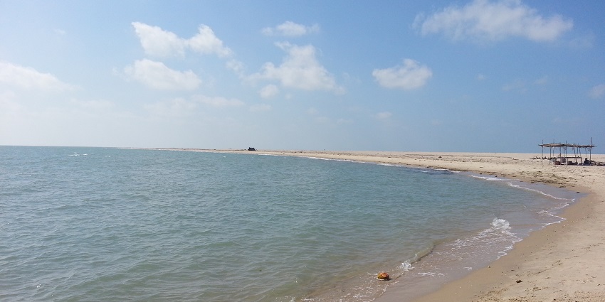 View of Adam's Bridge, also known as Ram Setu, a place to visit near Rameshwaram.