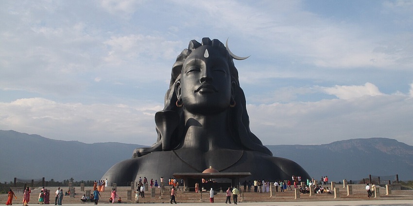 The Statue of the first yogi, Adiyogi Shiva statue.