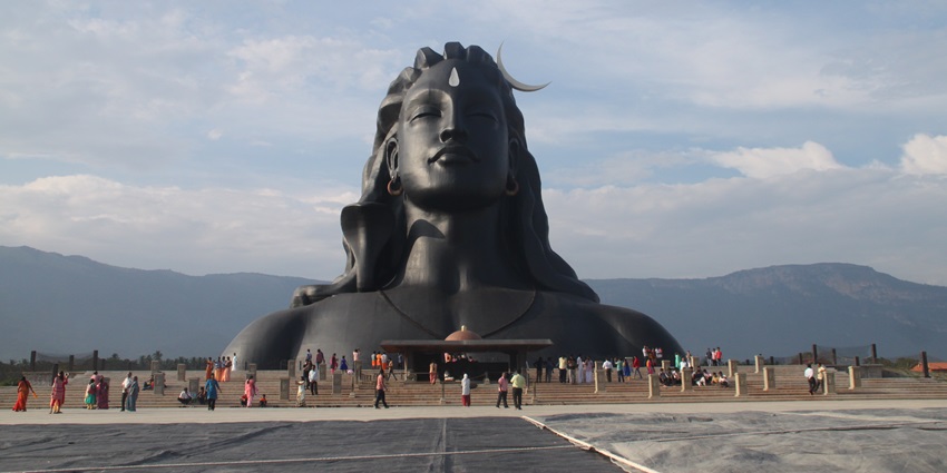 Adiyogi Shiva statue is among top spiritual places to visit in Coimbatore region.