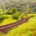 A wide view of Betwade Gaon with green fields in Thane.