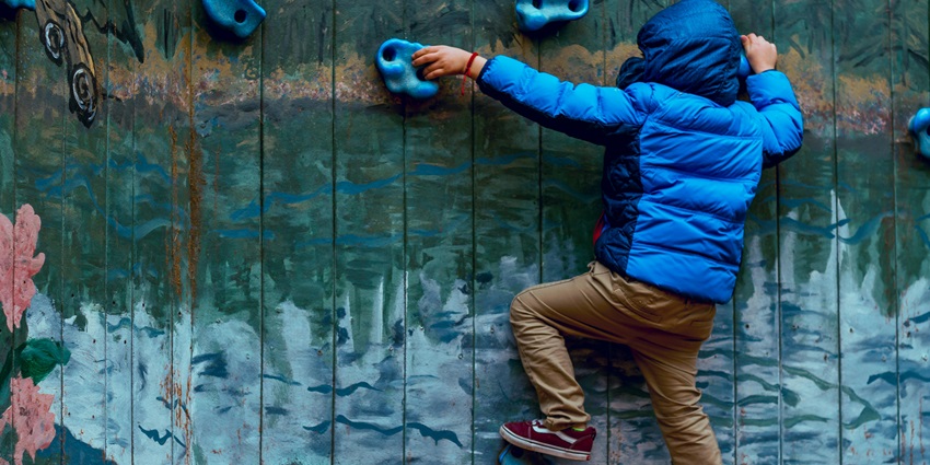 Rock climbing, one of the thrilling activities available at the Adventure Zone ECR