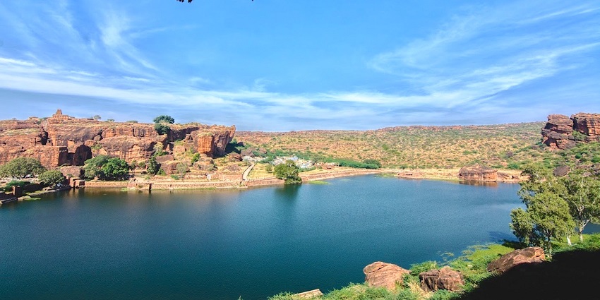 Reflecting the past, Agastya Lake is an interesting place to visit in Badami.