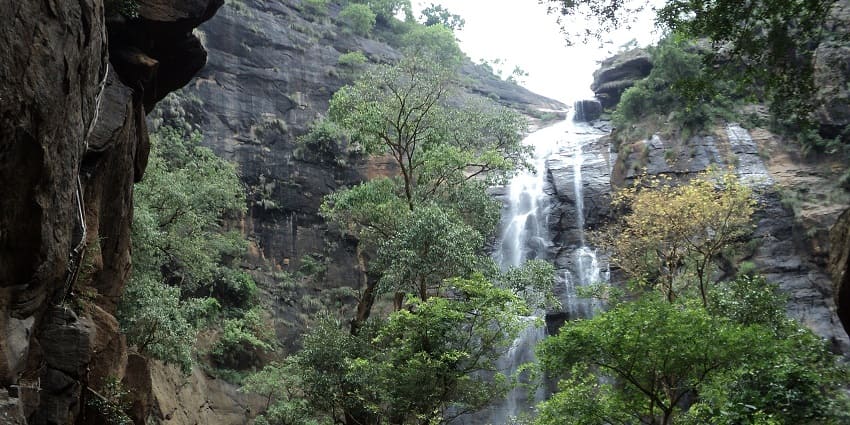 Agaya Gangai Falls in Trichy is nestled in the gorgeous hills of Kolli in Tamil Nadu