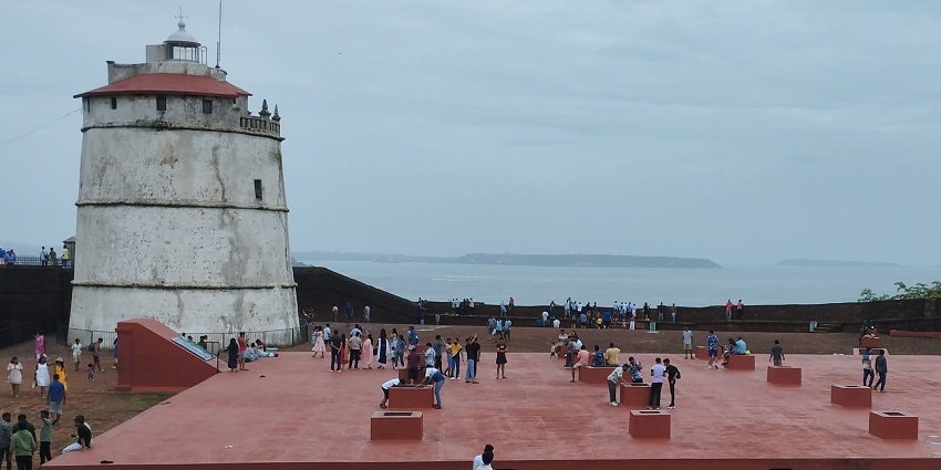 Aguada Fort, with its lighthouse and sweeping views of the Arabian Sea