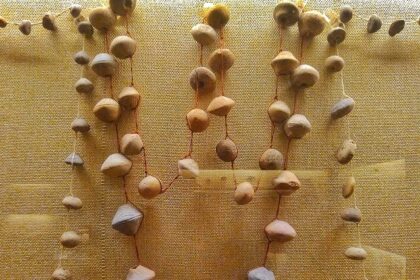 Different types of Beads of Chalcolithic Period in Ahar Museum Udaipur.