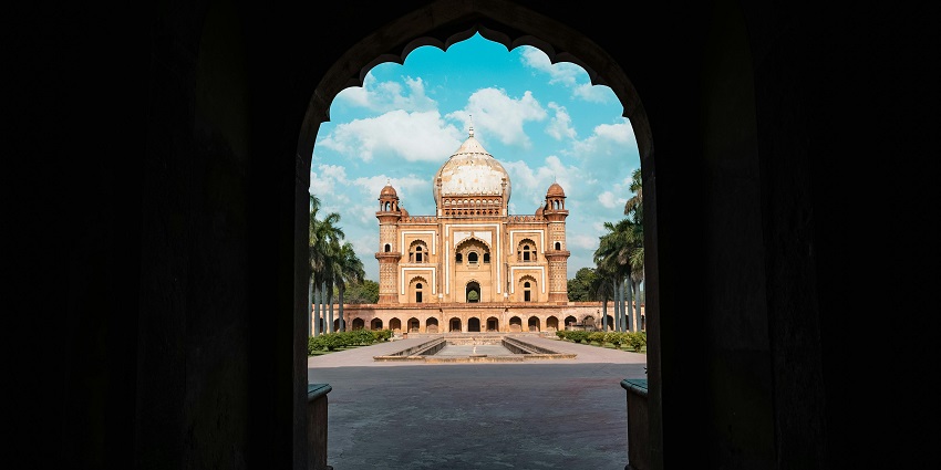 n image of Ahukhana, a historical hunting lodge offering a glimpse into the Mughal era