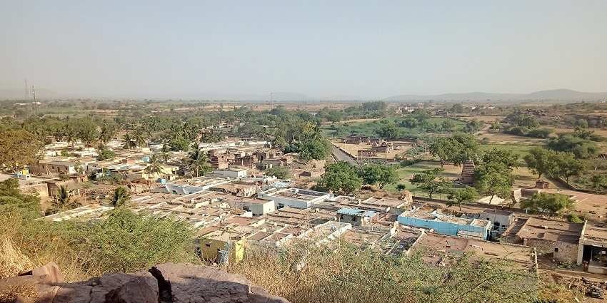 Aerial view of Aihole .