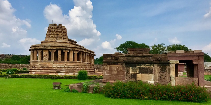 A glimpse of Aihole, the cradle of temple architecture with ancient stone structures.