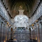 Scenic view of Ajanta and Ellora Caves showcasing ancient rock-cut architecture.