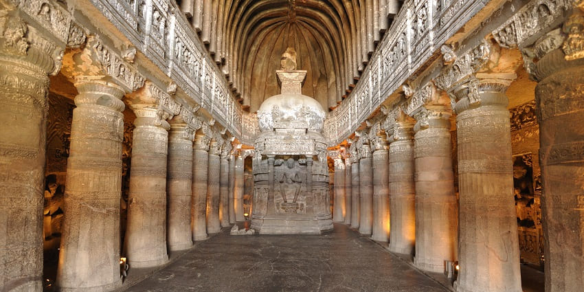 Must-visit places to explore during winters in the state include Ajanta and Ellora Caves.
