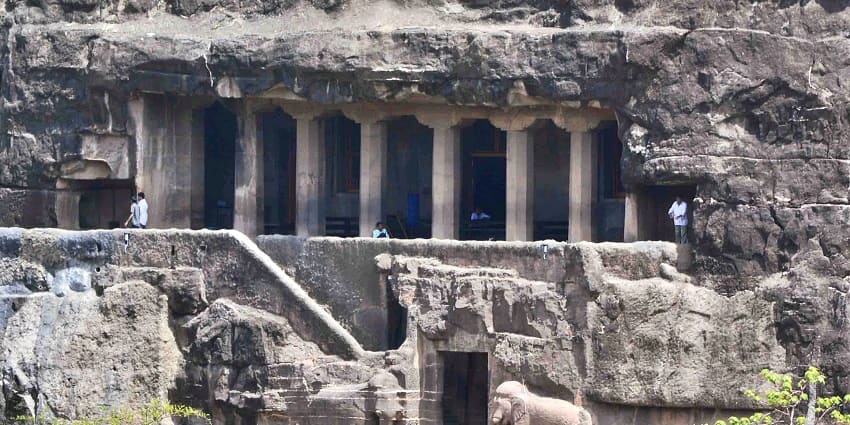 The Ajanta Caves, a popular tourist attraction near the Katepurna Wildlife Sanctuary.