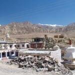 A breathtaking view of a monastery in Ladakh with mesmerising views during the daytime.