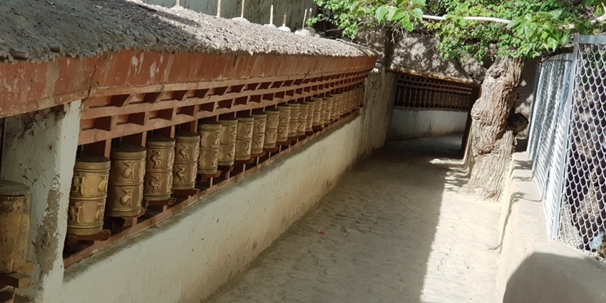 Inside Alchi Monastery doorwal.