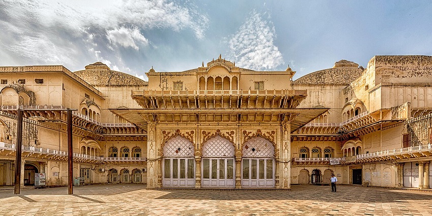 Image of Alwar City palace built by Naruka Rajputs - places to visit in Rajasthan in november

