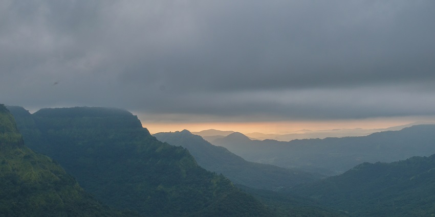Picture-perfect landscapes of the hills in Amboli, located in Maharashtra.