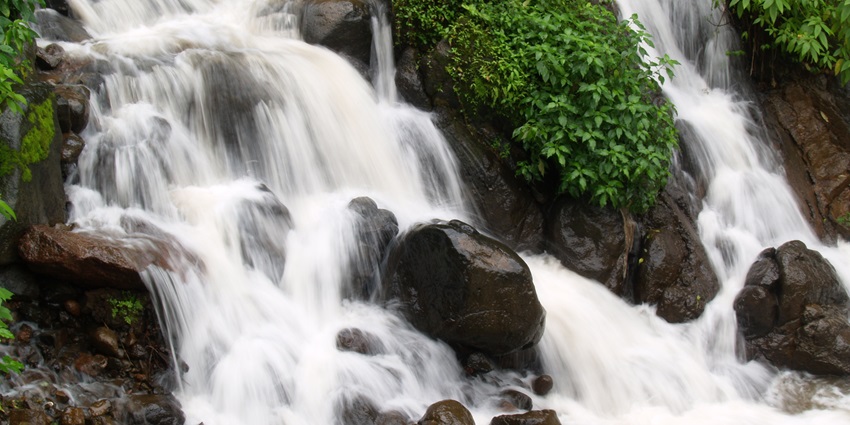 Amboli, features lush waterfalls and foggy forests during the monsoon.