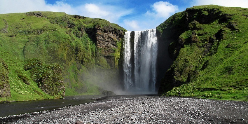 Amboli waterfalls in Maharashtra flowing gracefully surrounded by a lush green landscape