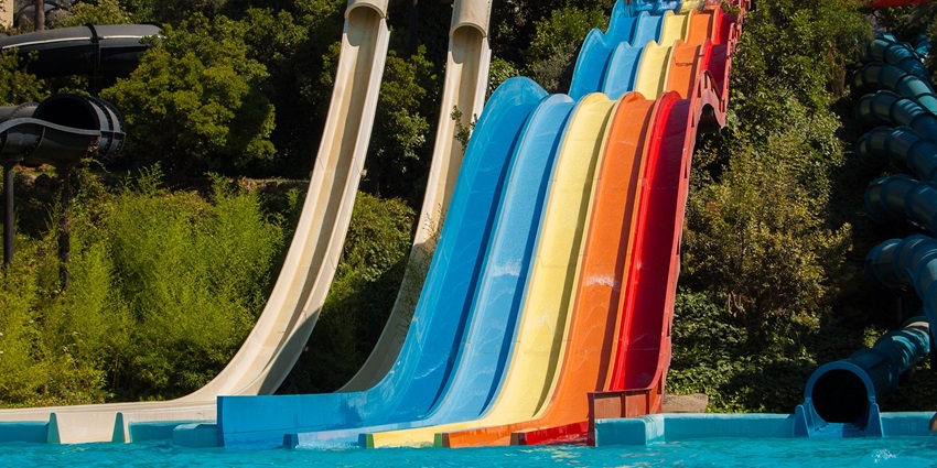 An Image of Colourful Water Slides at a Top Water Park in Ulhasnagar