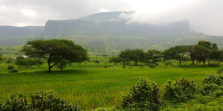 A view of Anjaneri Fort near Dhodap Fort in Nashik, India
