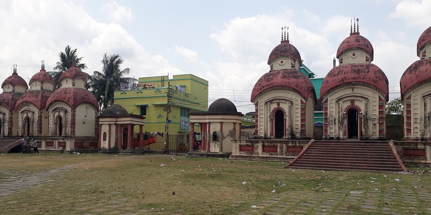View of the majestic entrance of Annapurna Temple, dedicated to the Goddess Annapurna