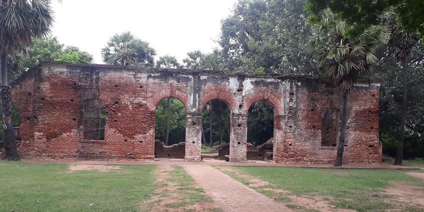 Excavated ruins at Arikamedu, a must-visit and significant archaeological site in India.