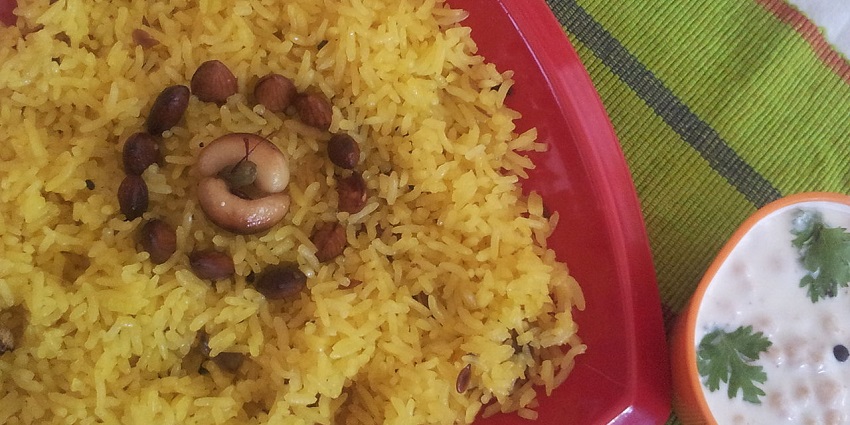 Traditional rice dish with lentils, simple yet flavorful.