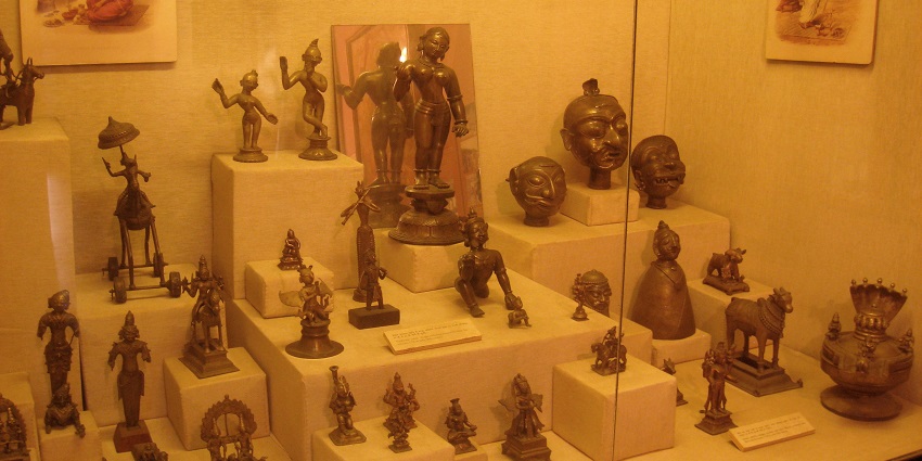 Inside the museum display in Arpana Fine Arts Museum, art museum in Delhi