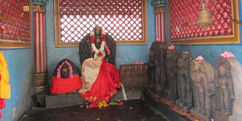 Koniamman idol at one of the ancient temples in Coimbatore.