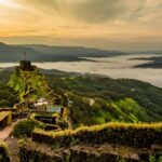 View of Asava Fort, the historic site with trekking routes and stunning views