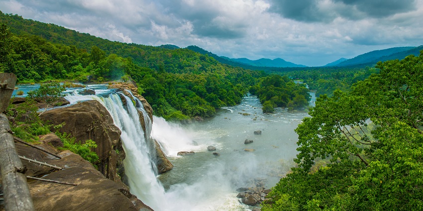 Athirappilly Waterfalls is a stunning natural attraction in Kerala.
