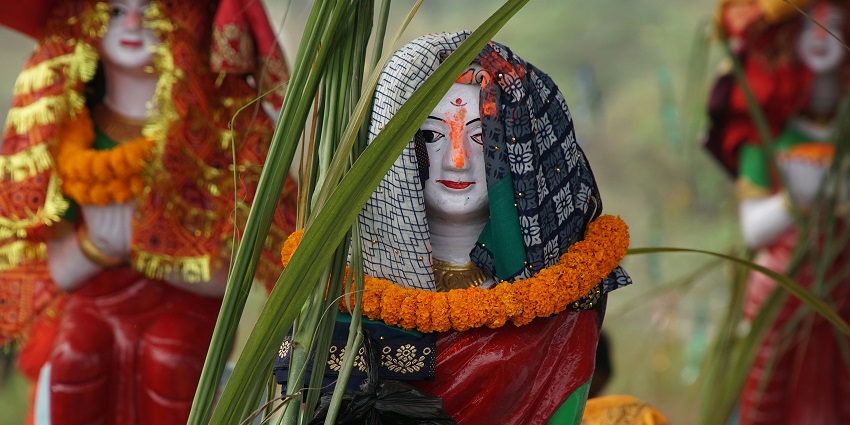 A glimpse of the rich and vibrant culture of Bihar being showcases through figurines.