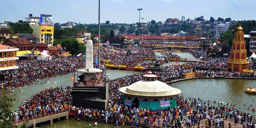 A scene from the Kumbh Mela in Ujjain which makes for a vivid cultural experience