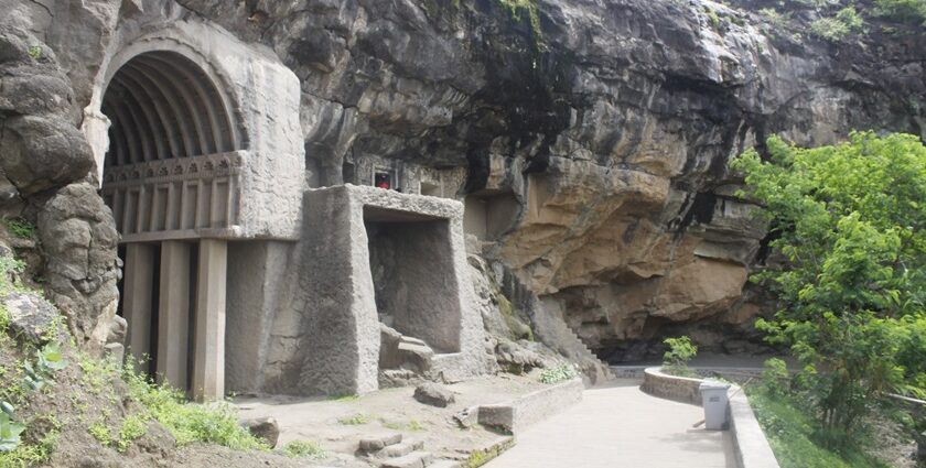 Stunning rock-cut sculptures at Aurangabad Caves, showcasing ancient craftsmanship.