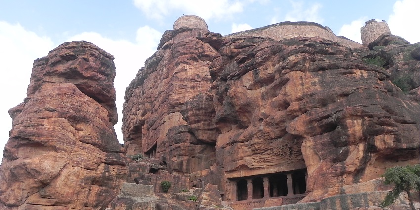 Badami Cave Temples showcase exquisite carvings.