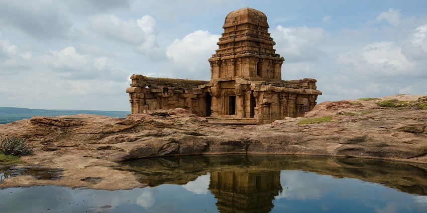 Rugged fort walls meet tranquil temples in Badami's northern hills.