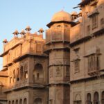 Close up view of the Badnore Fort intricate architecture