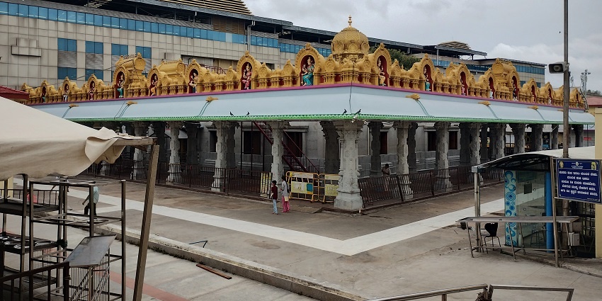 Sacred grounds of Banashankari Temple, a holy place to visit in Badami.