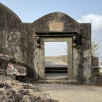 The entrance of the historic and famous Bandra Fort located in the city of Mumbai.