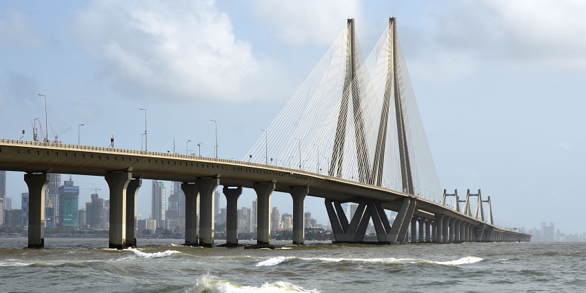 Places to visit in Mumbai include the sea link connecting bustling neighborhoods.