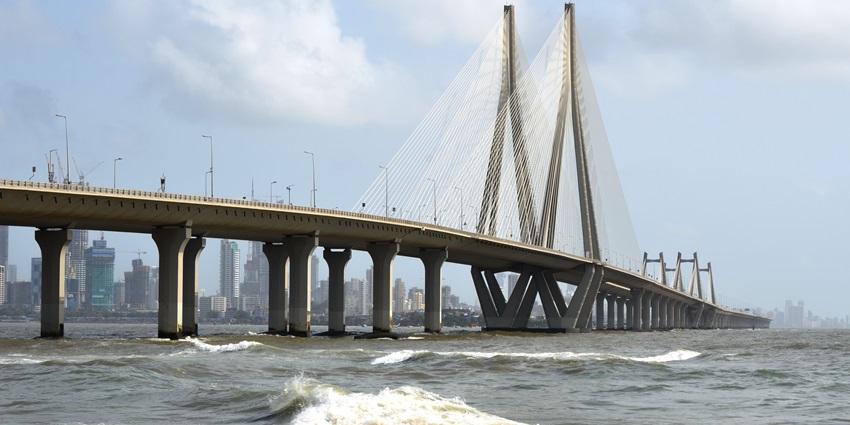 Bandra-Worli Sea Link connects Mumbai's neighbourhoods, spanning the sea with elegance