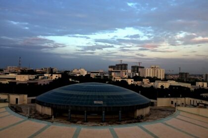 A picture of the skyline of Bengaluru as seen from its corporate sector