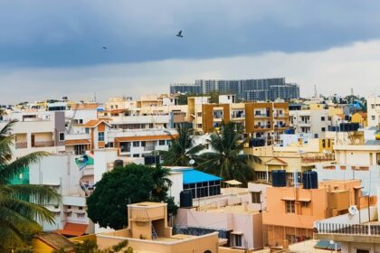 Stunning aerial panorama of the city of Bangalore