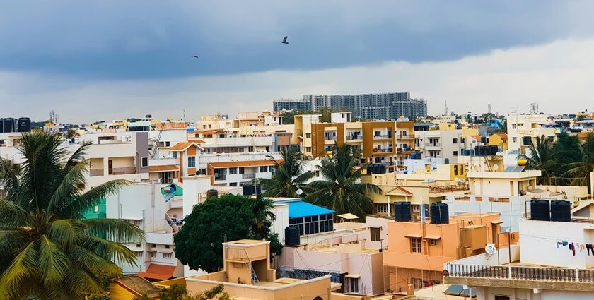 Stunning aerial panorama of the city of Bangalore