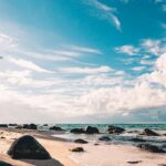 Majestic view of the Baina beach, one of the most popular beaches near vasco da gama