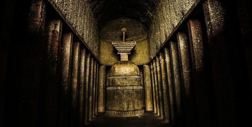 An image showcasing the beautiful and astonishing architecture of the Bedse Caves.