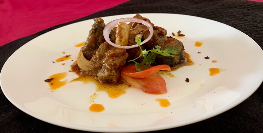 A plate of delicious North Indian food served at a popular restaurant in Mumbai.